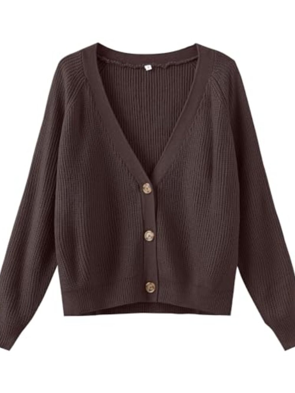 Cable Knit Open Front Cardigan Long Sleeve V Neck Button Down Sweater